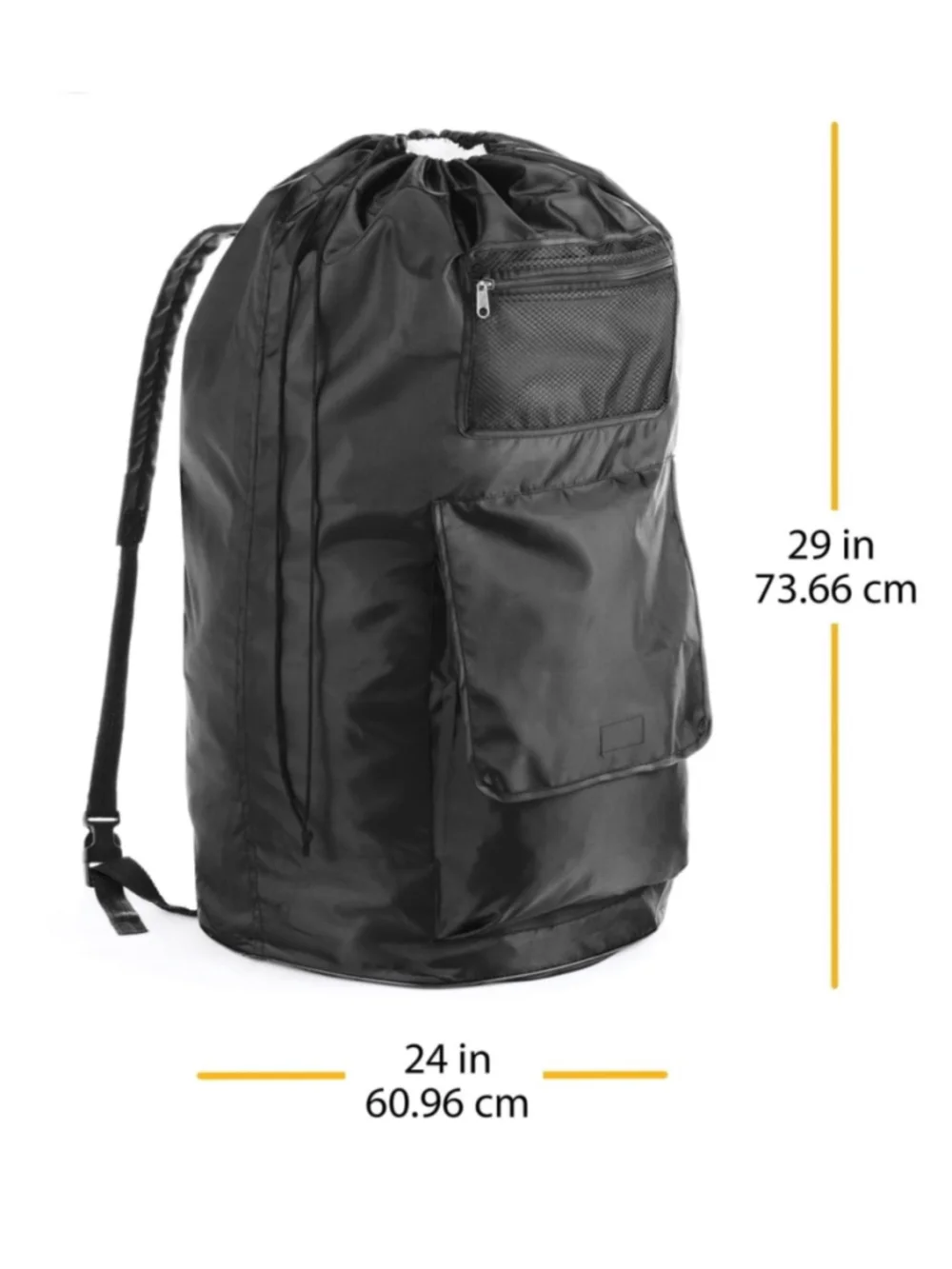 NEW Whitmor Laundry Backpack One Size Black